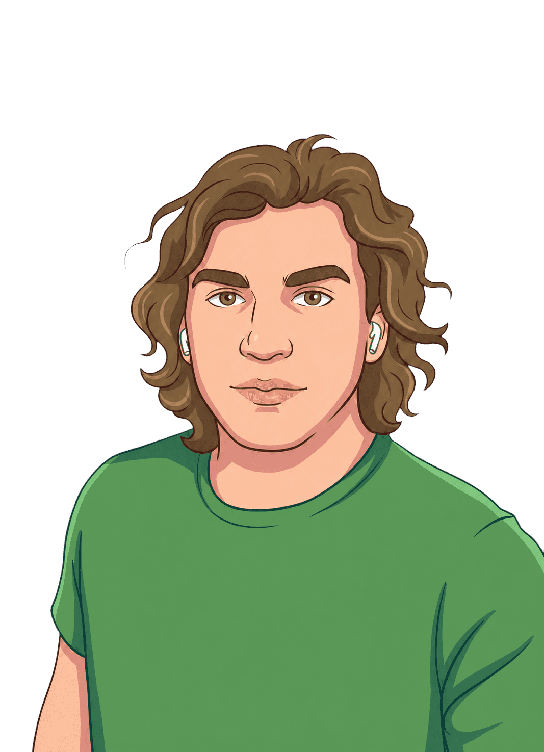 Illustrated portrait of Ihor Bezrukavnyk